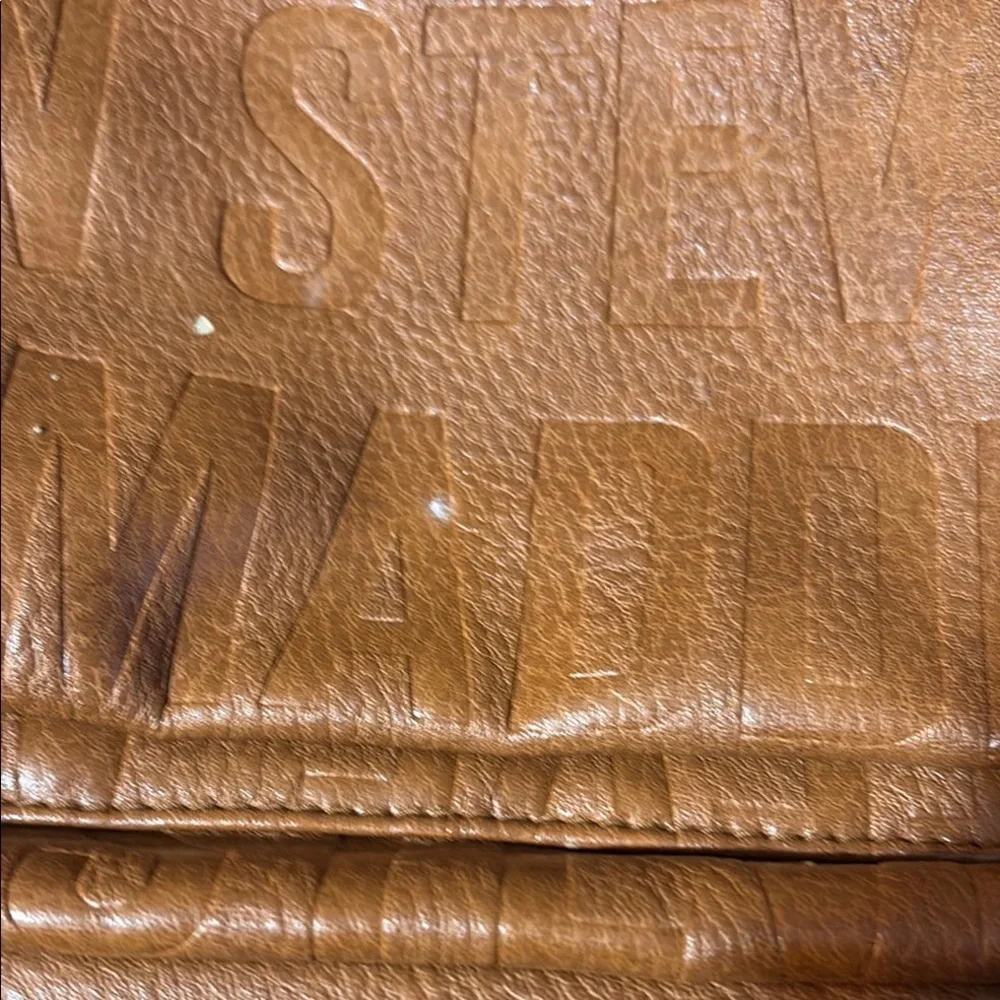 Steve Madden Brown Logo Embossed Backpack – Faux Leather Daypack